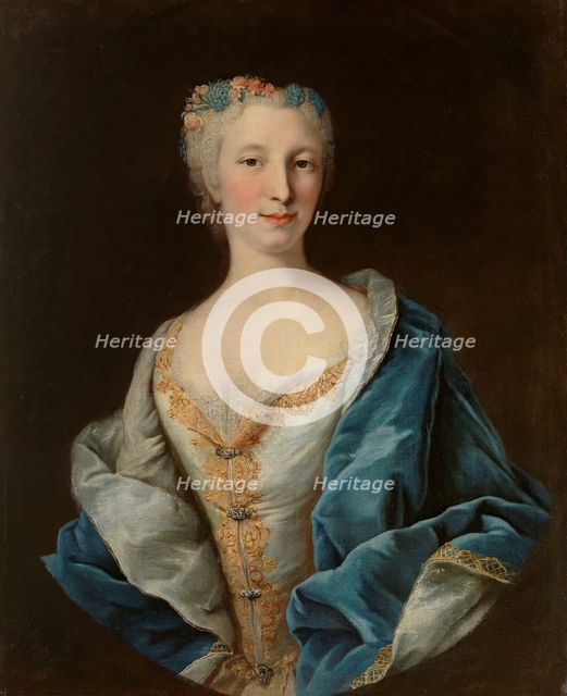 Portrait of a woman, mid-late 18th century. Creator: Charles Joseph Flipart.
