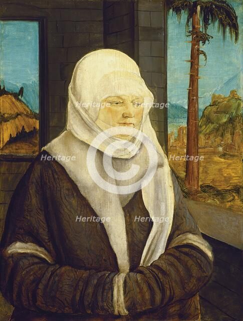 Portrait of a Woman of the Reuss Family, 1524. Creator: Wolf Huber.