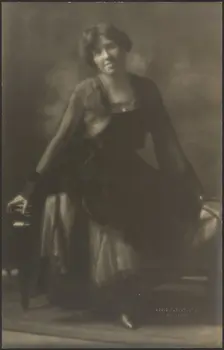 Portrait of a Woman on Bench, 1907-1924. Creator: Louis Fleckenstein