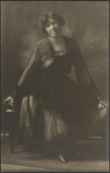 Portrait of a Woman on Bench, 1907-1924. Creator: Louis Fleckenstein