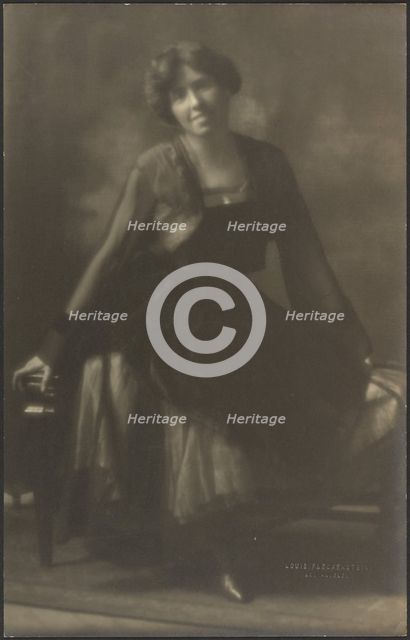 Portrait of a Woman on Bench, 1907-1924. Creator: Louis Fleckenstein.