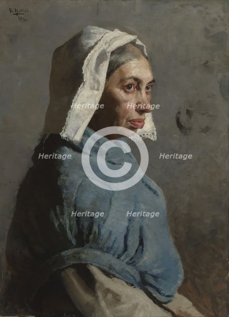 Portrait of a Woman; Portrait Study of an old Woman, 1883. Creator: Wilhelm Holter.