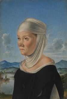 Portrait of a Woman, Possibly a Nun of San Secondo; (verso) Scene in Grisaille, ca. 1485-95. Creator: Jacometto Veneziano
