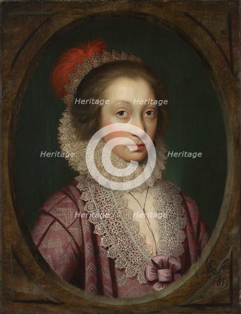 Portrait of a Woman, possibly Elizabeth Boothby, 1619. Creator: Cornelis Jonson (called Jonson van Ceulen) (British, 1593-1661).
