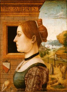 Portrait of a Woman, possibly Ginevra d'Antonio Lupari Gozzadini, 1494?. Creator: Maestro delle Storie del Pane