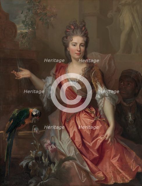 Portrait of a Woman, Possibly Madame Claude Lambert de Thorigny..., 1696. Creator: Nicolas de Largilliere.
