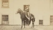 Portrait of a Woman Riding a Horse, late 19th century. Creator: Unknown