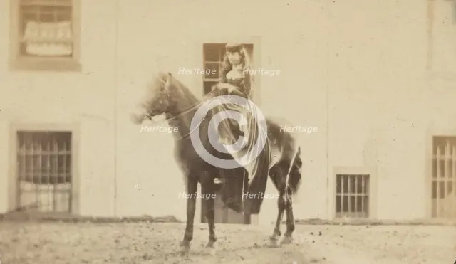 Portrait of a Woman Riding a Horse, late 19th century. Creator: Unknown.