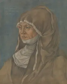 Portrait of a Woman, Said to Be Caritas Pirckheimer (1467-1532). Creator: Imitator of Albrecht Dürer