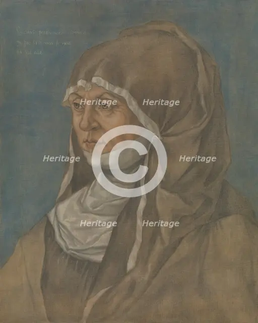 Portrait of a Woman, Said to Be Caritas Pirckheimer (1467-1532). Creator: Imitator of Albrecht Dürer.