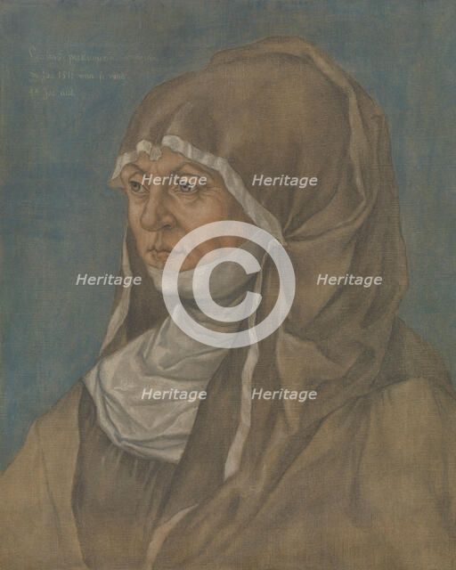 Portrait of a Woman, Said to Be Caritas Pirckheimer (1467-1532). Creator: Imitator of Albrecht Dürer.