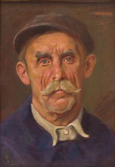 Portrait of a Worker, around 1925. Creator: Milan Thomka Mitrovsky