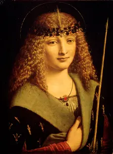 Portrait of a Youth as Saint Sebastian c1500. Artist: Giovanni Antonio Boltraffio