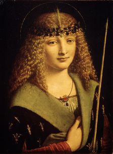 Portrait of a Youth as Saint Sebastian c1500. Artist: Giovanni Antonio Boltraffio