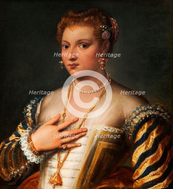Portrait of a young Venetian woman, n.d., c1560-1600. Creator: Francesco Montemezzano.