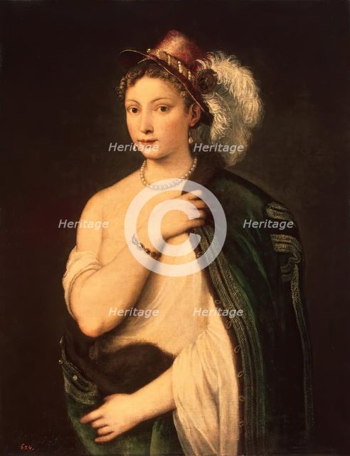 Portrait of a Young Woman, 1536. Creator: Titian.