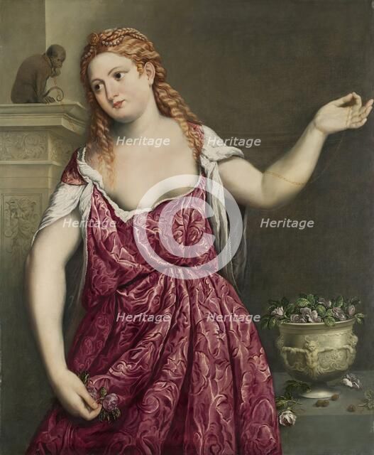 Portrait of a Young Woman, 1543. Creator: Paris Bordone.