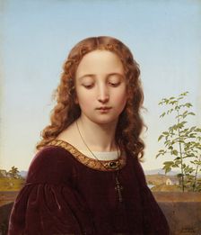 Portrait of a Young Woman, 1835. Creator: Ernst Deger