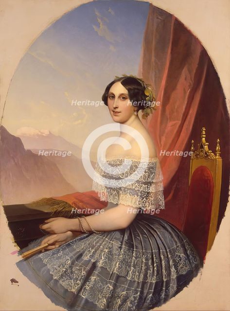 Portrait of a Young Woman, 1849. Creator: Timoleon von Neff.
