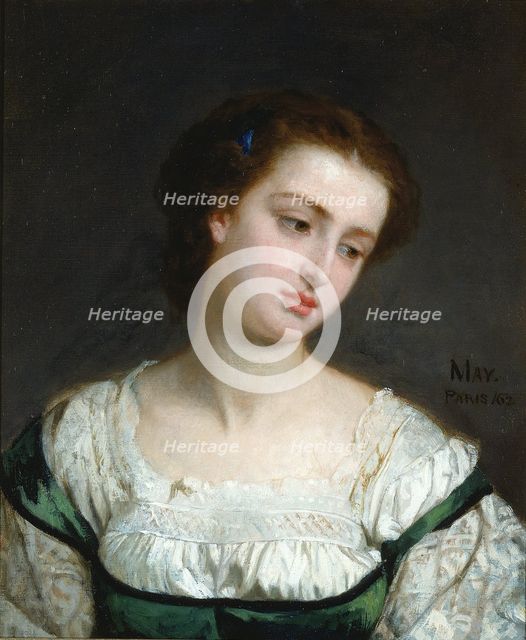 Portrait of a Young Woman, 1862. Creator: Edward Harrison May.