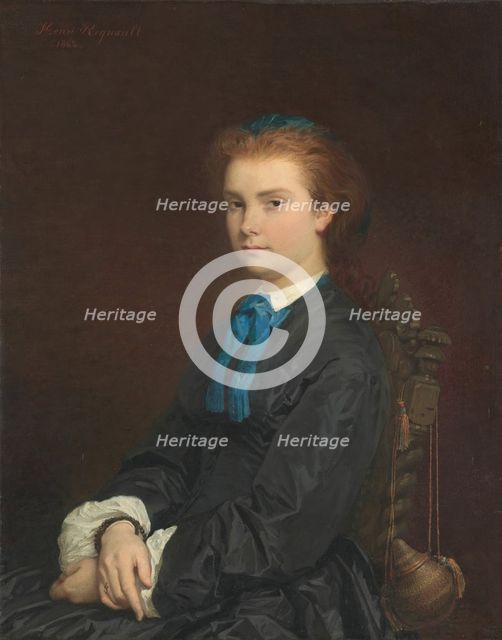 Portrait of a Young Woman, 1863. Creator: Henri Alexandre Georges Regnault.