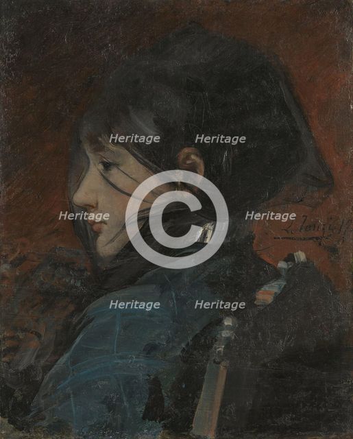 Portrait of a Young Woman, 1879. Creator: Léon Tanzi.