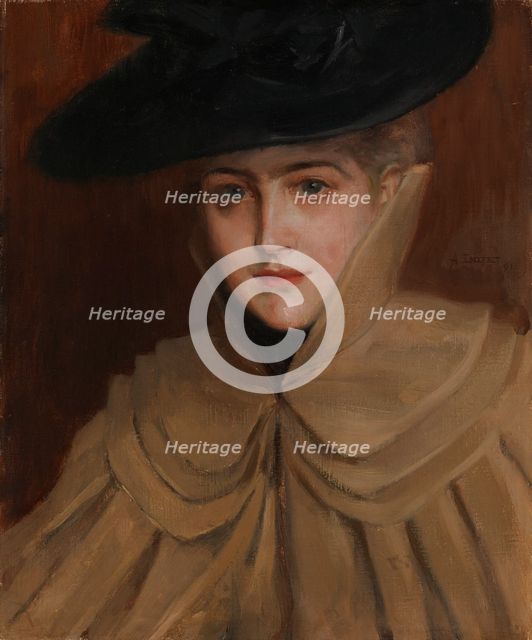 Portrait of a Young Woman, 1891. Creator: Albert Edelfelt.