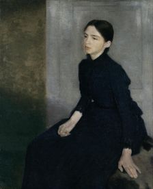 Portrait of a young woman. The artist's sister Anna Hammershøi, 1885