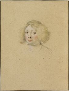 Portrait of a Young Woman with Pearl Earrings, 1632/35. Creator: Simon Vouet