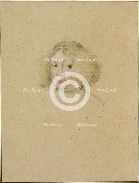 Portrait of a Young Woman with Pearl Earrings, 1632/35. Creator: Simon Vouet.