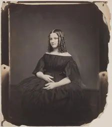 Portrait of a Young Woman with Ring Curls, c1856. Creator: Oliver H. Willard