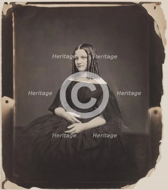 Portrait of a Young Woman with Ring Curls, c1856. Creator: Oliver H. Willard.