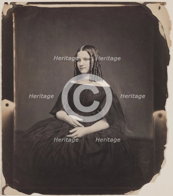 Portrait of a Young Woman with Ring Curls, c1856. Creator: Oliver H. Willard.