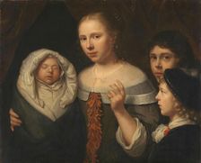 Portrait of a young woman with three children, 1650-1677. Creator: Wallerant Vaillant