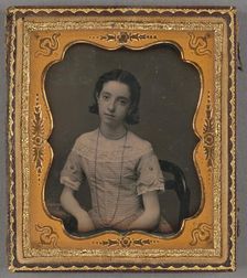 Portrait of a Young Woman, about 1855. Creator: Unknown