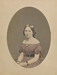 Portrait of a young woman, about 1850-1860. Creator: Marcus Aurelius Root