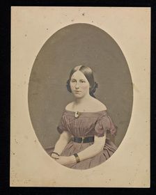Portrait of a young woman, about 1850-1860. Creator: Marcus Aurelius Root