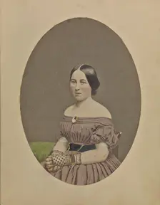 Portrait of a young woman, about 1850-1860. Creator: Marcus Aurelius Root