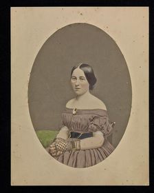 Portrait of a young woman, about 1850-1860. Creator: Marcus Aurelius Root