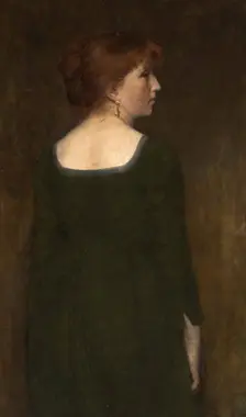Portrait of a Young Woman, about 1887. Creator: Edward A Bell
