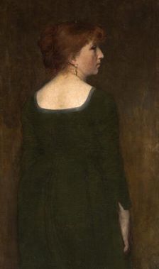 Portrait of a Young Woman, about 1887. Creator: Edward A Bell