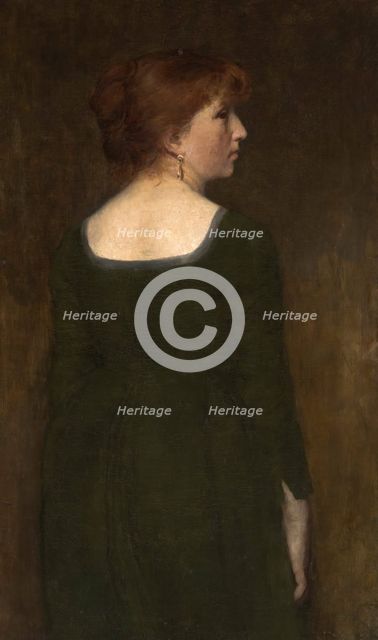 Portrait of a Young Woman, about 1887. Creator: Edward A Bell.