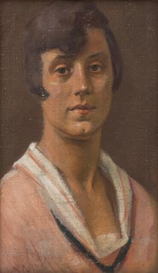 Portrait of a Young Woman, around 1920. Creator: Milan Thomka Mitrovsky
