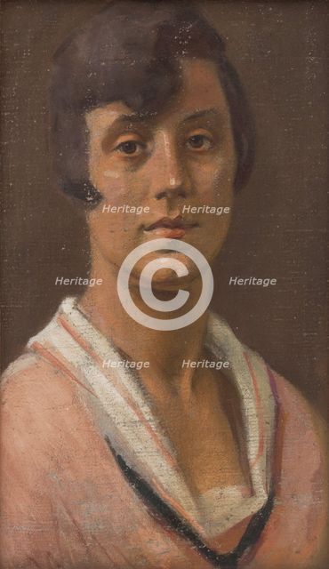 Portrait of a Young Woman, around 1920. Creator: Milan Thomka Mitrovsky.