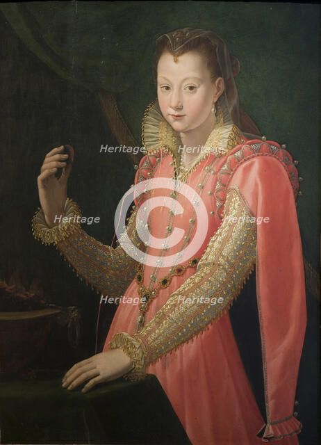 Portrait of a young woman as Porcia Catonis, Second half of the 16th century. Creator: Santi di Tito (1536-1603).