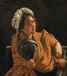 Portrait of a Young Woman as Sibyl. Creator: Gentileschi, Orazio (1563-1638)