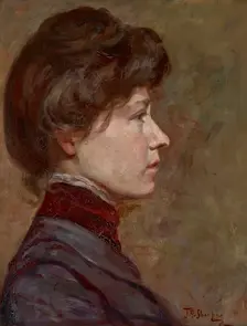 Portrait of a Young Woman, before 1900. Creator: Julia G Sharpe