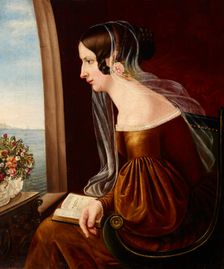 Portrait of a Young Woman by the Window, 1st half of 19th century. Creator: Unknown