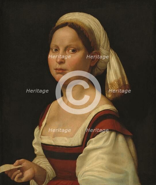 Portrait of a Young Woman, c. 1525. Creator: Giuliano Bugiardini.