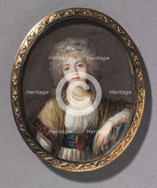 Portrait of a Young Woman, c. 1785. Creator: Charles Henard (French, c. 1757-aft 1814).